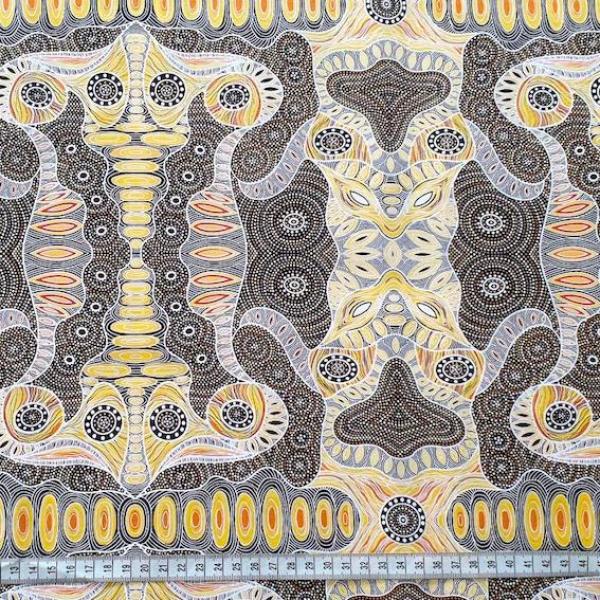 YELLOW REGENERATION Aborigines Stoff aus Australien